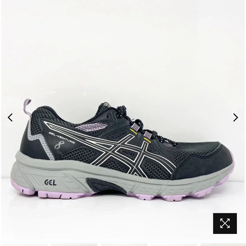 Asics Womens Gel Venture 8 1012A706 Black Running Shoes Sneakers Size 8 New - Picture 2 of 10